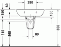 Умивальник підвісний Duravit D-Code, 65 (2310650000)