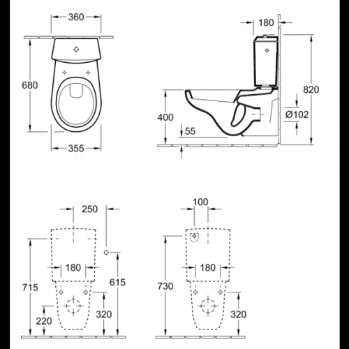 Унітаз підвісний Villeroy&Boch O.Novo (662310R1)