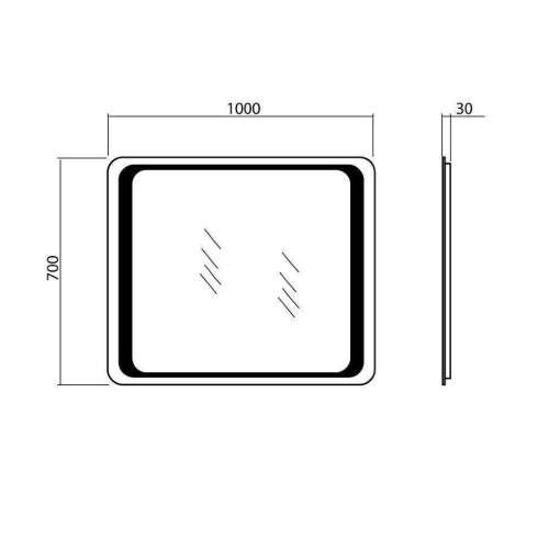 Зеркало в ванную Aqua Rodos Омега 100, 100x70 (АР000001225)
