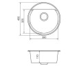 Кухонна мийка гранітна Vankor Easy, 45x45, сірий (EASY EMR 01.45 GRAY)