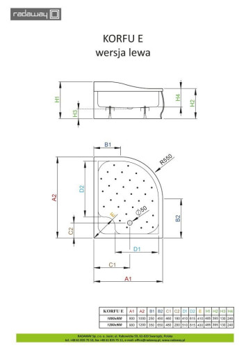 Душевой поддон Radaway Korfu E, 100x80 (4E81400-03L)