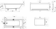 Ванна акриловая Ravak 10°, 170x75 (CA71000000)