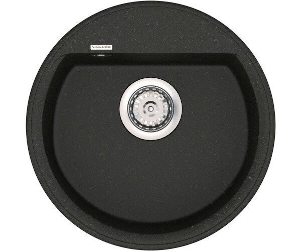 Кухонна мийка гранітна Vankor Easy, 45x45, чорний (EASY EMR 01.45 BLACK)