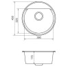 Кухонна мийка гранітна Vankor Easy, 45x45, чорний (EASY EMR 01.45 BLACK)
