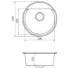 Кухонная мойка гранитная Vankor Easy, 45x45, черный (EASY EMR 01.45 BLACK)