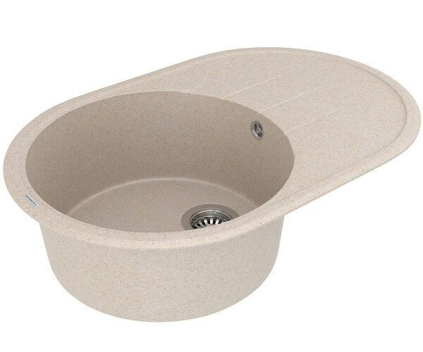 Кухонная мойка гранитная Vankor Sity, 78х50, бежевый (SITY SMO 02.78 BEIGE)