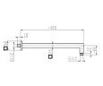 Кронштейн для верхнего душа KFA Armatura Hexa (835-040-00-BL)