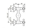 Cмеситель для душа Emmevi Deco Classic, двухвентильный, хром (CR12002)
