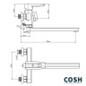 Смеситель для ванны Cosh New, однорычажный, хром (COSHCRMS09005AN)