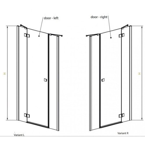 Душевые двери Radaway Essenza New DWJS 130L, левые (385032-01-01L)