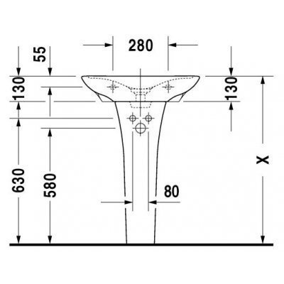 Умывальник подвесной Duravit PuraVida, 60 (2700600000)
