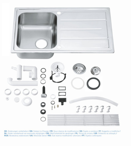 Кухонная мойка стальная Grohe K500, 86x50 (31571SD0)