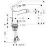 Смеситель для биде Hansgrohe Metris Classic, однорычажный, хром (31275000)