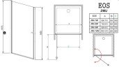 Душевые двери Radaway Eos DWJ 70 (37983-01-01N)