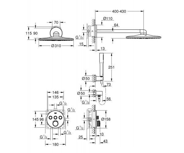 Душевая система Grohe Grohtherm SmartControl Perfect (34705000)
