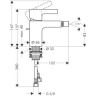 Смеситель для биде Hansgrohe Metris, однорычажный, хром (31261000)