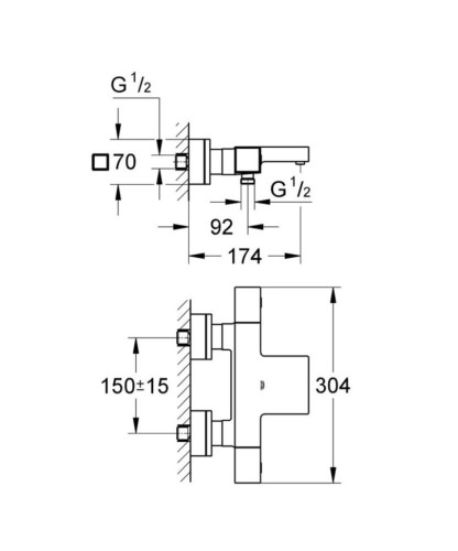 Термостат Grohe Grohtherm Cube, хром (34497000)