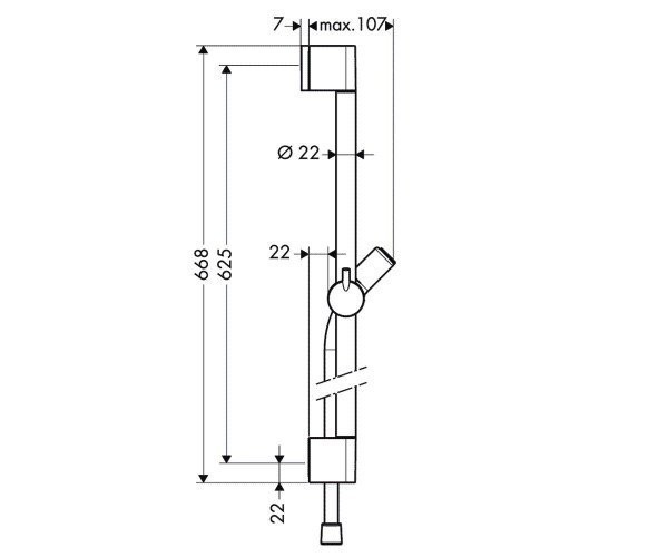 Душова стійка Hansgrohe Unica (27611000)