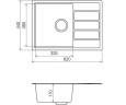 Кухонная мойка гранитная Vankor Easy, 62x44, черный (EASY EMP 02.62 BLACK)