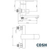 Смеситель для ванны Cosh New, однорычажный, хром (COSHCRMS10005BN)