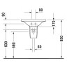 Умывальник подвесной Duravit Starck-1, 57 (4055700001)