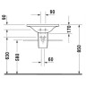 Умывальник подвесной Duravit Starck-1, 57 (4055700001)