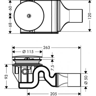 Сифон для душевого поддона Hansgrohe Raindrain XXL (60067000)