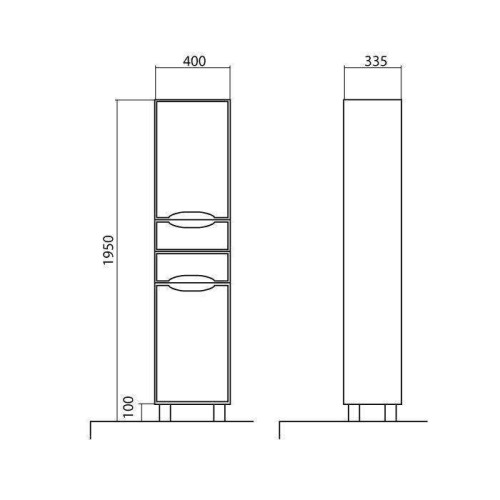 Пенал в ванную Aqua Rodos Венеция, 40 (АР000000949)