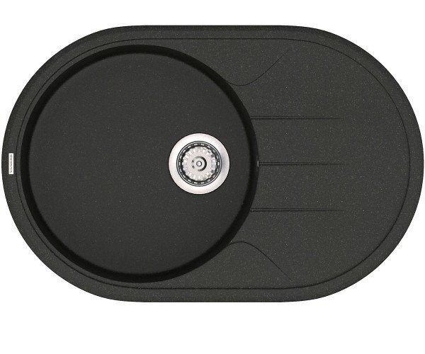 Кухонная мойка гранитная Vankor Sity, 78х50, черный (SITY SMO 02.78 BLACK)