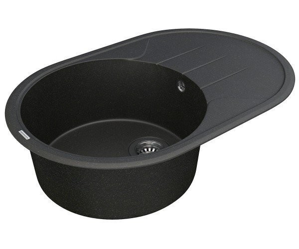 Кухонная мойка гранитная Vankor Sity, 78х50, черный (SITY SMO 02.78 BLACK)