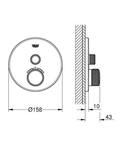 Термостат Grohe Grohtherm SmartControl, хром (29118000)