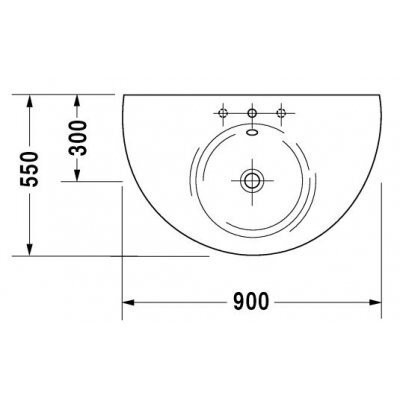 Умивальник підвісний Duravit Starck-1, 90 (405900000)