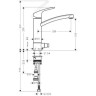 Смеситель для кухни Hansgrohe Focus E2, однорычажный, хром (31803000)