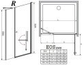 Душевые двери Radaway Eos DWS 100R, правые (37990-01-01NR)