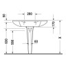 Умывальник подвесной Duravit Starck-1, 90 (405900030)
