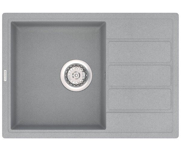 Кухонна мийка гранітна Vankor Easy, 62x44, сірий (EASY EMP 02.62 GRAY)