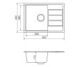 Кухонна мийка гранітна Vankor Easy, 62x44, сірий (EASY EMP 02.62 GRAY)