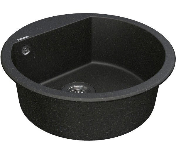 Кухонная мойка гранитная Vankor Tera, 50x50, черный (TERA TMR 01.50 BLACK)