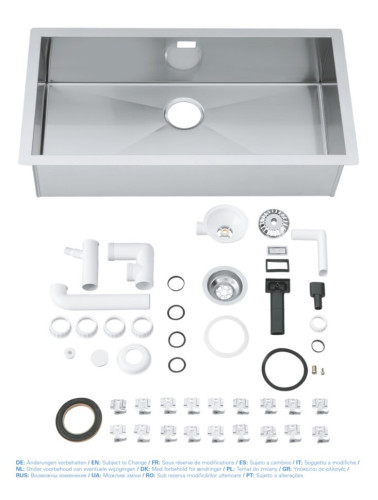 Кухонная мойка стальная Grohe K700, 86x46 (31580SD0)
