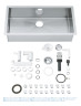 Кухонная мойка стальная Grohe K700, 86x46 (31580SD0)