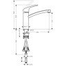 Смеситель для кухни Hansgrohe Focus E2, однорычажный, хром (31804000)