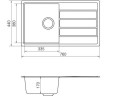 Кухонная мойка гранитная Vankor Easy, 76x44, бежевый (EASY EMP 02.76 BEIGE)
