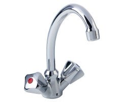 Смеситель для кухни KFA Armatura Standart, двухвентильный, хром (302-314-00)