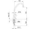 Смеситель для кухни KFA Armatura Standart, двухвентильный, хром (302-314-00)
