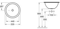 Умывальник врезной Villeroy&Boch Loop&Friends, 54 (614051R1)