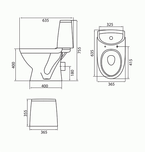 Унітаз компакт Kolo Runa (L89207000)