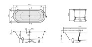 Ванна квариловая Villeroy&Boch Hommage, 177x77 (UBQ180HOM700V-96)
