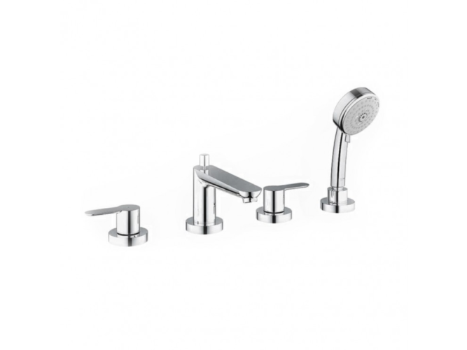 Смеситель для ванны Grohe BauEdge, двухвентильный, хром (2512000A)