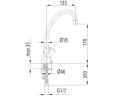 Смеситель для кухни KFA Armatura Standart, двухвентильный, хром (303-414-00)