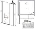 Душевые двери Radaway Eos DWS 120L, левые (37992-01-01NL)
